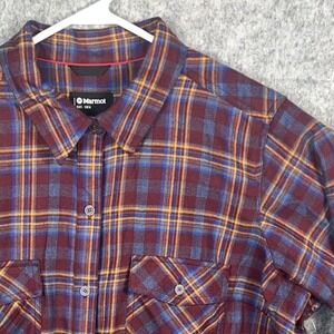 Marmot Bridget Flannel LS Plus Shirt Fig Plaid Women's 2X Burgundy 32040